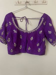 Vibrant Purple Embroidered Ethnic Skirt
