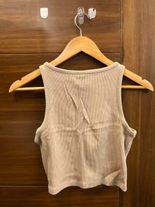 Ribbed Branded Cropp Tank Top