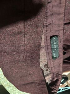 Burgundy Pleated Mini Skirt