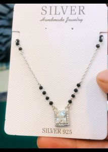 Zirconia Diamond Mangalsutra Pure Silver 925