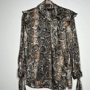 Animal Print Long Sleeve Top