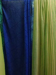Blue &amp; Green Striped Dupatta