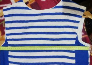 Striped Sleeveless Winter Dress
