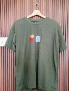Olive Green Graphic T-Shirt
