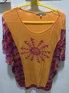 Vibrant Orange Ethnic looking top