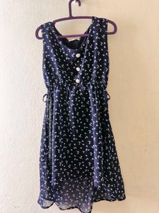 Navy Anchor Print Dress