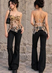 Sheer Embroidered Floral  Top