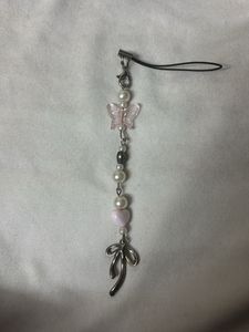 Cute Beaded Charm with Butterfly &amp; Bow
