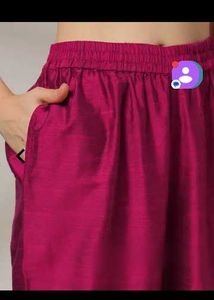 Beautiful Pink Kurta Set with Palazzo Pants