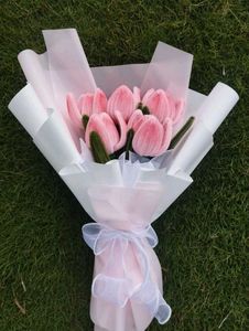 Handmade Pink Tulip Bouquet