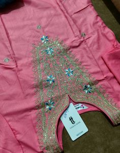 Beautiful Pink Embroidered Kurta Set
