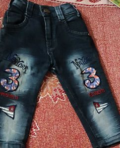 Cute Embroidered Denim Jeans for Kids