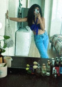 blue top for beach wear