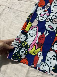 Funky Patterned Mini Skirt