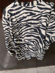 Zebra Print Tunic Top