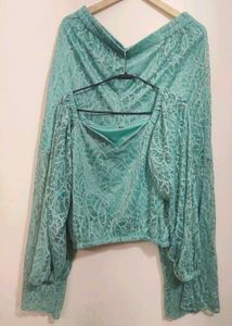 Sea Green Lace Co-ord Set For 36 Bust