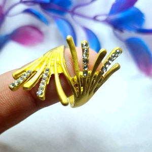 Gold plated with stone