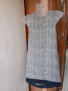 Stylish Zebra Print Cowl Neck Mini Dress