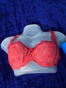 Chantelle Branded Red Lace Bra