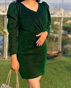 Sparkling Green Party Dress