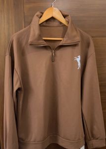 Savana Brown Quarter Zip Sweatshirt