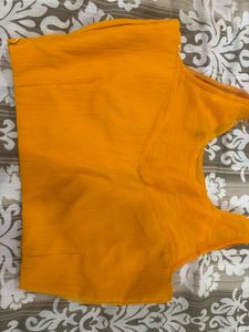 Orange Ethnic Blouse Top