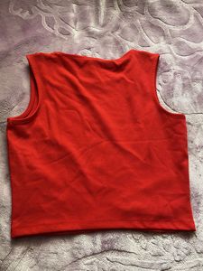Red Cutout Tank Top