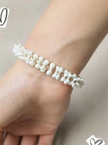 Delicate White Beaded Bracelet