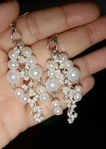 Combo of Green Bow &amp; Pearl Earrings
