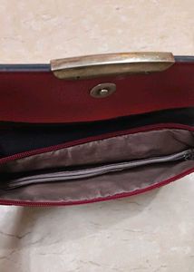 Red Woven Clutch