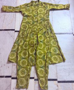 Kurta palazzo set- olive green