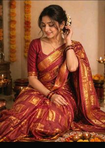 new silk saree with kurti set