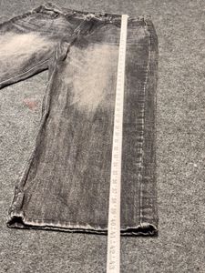 TOFFEE Baggy Wide-Leg Denim Jeans Faded Acid Wash