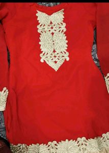 Embellished Red gharara