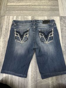 Vigoss Blue Denim Bermuda Shorts
