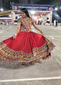 Navratri garba Red Lehenga Choli Set