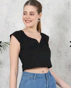 Chic Black Crop Top