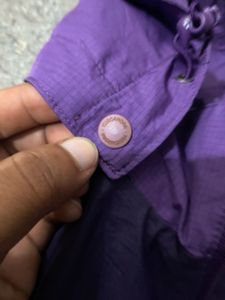 Purple Colorblock Technical Windbreaker Jacket