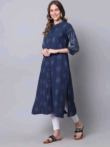 Stylish Blue Printed Kurta