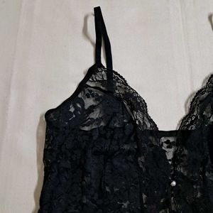Y2k Vintage Gothic Princesscore Lace Babydoll Top