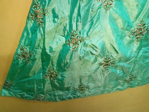 Green Embroidered Skirt And Top