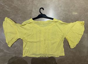 Yellow crop top