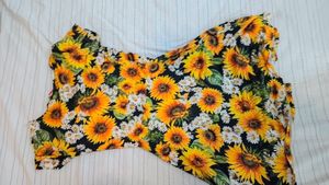 Sunflower Print Dress xs size