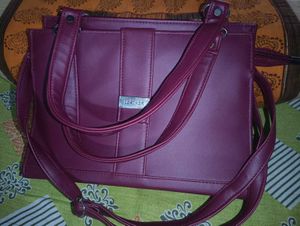 Leather meterial side/hand bag