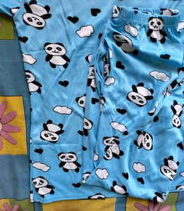 Cute Panda Print Pajama Set