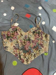 Vintage Floral Corset Top