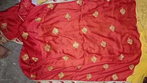 Red Embroidered Saree