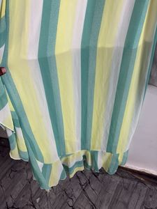 Striped Ruffle Maxi Dress