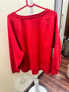 H&amp;M Cozy Red Christmas Sweater with Reindeer