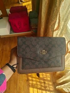 Coach Signature Brown Crossbody Bag